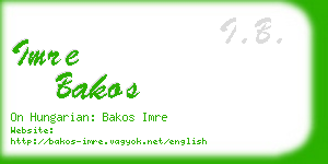 imre bakos business card